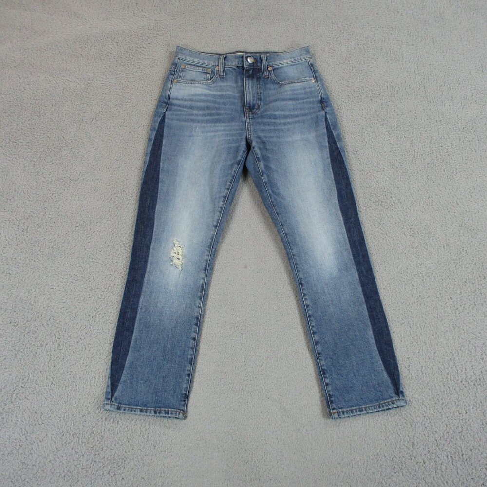 Madewell Jeans Womens 24 Slim BoyJean High Rise Ankle Faded Light Wash 26x25